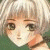 Anime-style character with short light hair and brown eyes, static image on left side of green background.