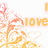 Pixelated image with floral and heart motifs on left, transitioning to a person with dark hair and orange-yellow background on right, featuring text overlays.