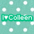 Pixelated green banner with white text and heart symbol on teal background with scattered white dots.