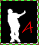 White silhouette of a figure in dynamic poses against black background with red text accents, animated across frames.
