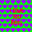 Green background with purple heart pattern and red text "I love You Resy" repeated in four quadrants.