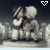 Animated contact sheet showing two frames of a cartoon couple kissing with heart icons above them on dark background.