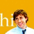 Pixelated image of a person with brown hair wearing a light blue shirt and dark tie against a solid yellow background with partial white text.