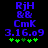 Blue pixelated text and green plus symbols on black background with two identical frames showing different symbol positions.