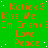 Green background with repeating orange text and small white dots, featuring 'Katie<3', 'Kiss Me...', 'Im Irish<3', 'Love', and 'Peace' in a pattern