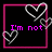 Pixelated heart outline icons with pink text on black background, framed by magenta border.