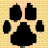 six pixelated icons featuring a black paw print, green 'GO' text on tan background, green 'CREEK SIDE' text on green background, green 'COUGARS' text on tan background, and an orange basketball with black lines
