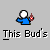 Pixelated character in blue shirt holds red object with white cross, text changes from 'This Bud's For You...' to 'And You... And You.' across frames.
