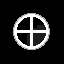 A circular white icon with a black background, displaying sequential rotation of four triangular segments from top-left to bottom-right