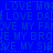 Blue background with repeated light blue text reading 'LOVE MY' followed by partial words like 'DAD', 'FAM', 'BRO', and 'SIS' in a pattern