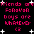 Pixelated pink text on black background with white stars and heart symbols, repeating phrases in a