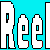 Pixelated image with cyan header text "ReelBigFish" above six human faces in a against blue and purple backgrounds