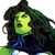 Green-skinned figure with long dark hair and blue clothing appears on left, green text 'Original Icons .com' on right against solid background.
