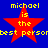 Red star with yellow text on blue background, repeated in four identical