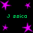 A static image with a black background featuring multiple purple star shapes and green text reading "J ssica" in two