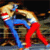 Pixelated static icon of two boxers in mid-fight, one in blue shorts and red gloves, the other in red pants with white accents, against a dark background.