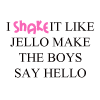 Static text-based image with black and pink lettering on white background, displaying lyrics from a song.