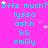A bright pink background displays repeated text and star symbols in cyan, with a gray rectangle partially obscuring the bottom-right corner.