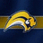 Pixelated yellow and white cartoon character with arched body, dark eyes, and open mouth against dark blue background with horizontal gold band.