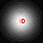 Four circular grayscale gradient backgrounds with red ':D' text at center, each gradient varying in brightness and contrast across four