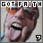 pixelated images showing a person with orange-tinted glasses, tongue out, and text overlays including 'GOT FAITH' and '12GRACE STREET .COM' in various states of clarity