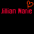 Red pixelated text 'Jillian Marie' repeated twice with an orange pixelated heart above on black background.