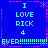 Blue background with cyan text and pink decorative elements arranged in a pattern