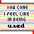 Animated contact sheet of a 48x48 pixel AIM buddy icon showing repeated text with rainbow color cycling across frames.