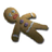 Pixelated gingerbread man icon with blue eyes, red mouth, and purple buttons on a white background next to purple text reading "not the gumdrop buttons!".