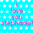 A static image with a bright cyan background covered in white stars, featuring repeated pink text "i love you Stephanie!" across the entire visible area.
