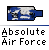 Pixelated icon shows blue and white bottle with black outline above text reading 'Absolute Air Force' in blocky font.