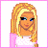 Pixelated cartoon character with blonde hair and blue eyes on a white background, paired with cyan text "LAUGHING IS MY LIFE" on purple backgrounds in a 2x2 contact sheet layout.