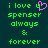 Green pixelated text on dark teal background with pink heart replacing 'u' in 'i love u', two identical static frames side-by-side.