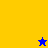 Pixelated graphic with yellow text on purple and blue backgrounds, featuring two star icons.