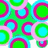 A static image with a purple background, green and blue circular patterns on the left, and dark blue text 'M', 'E', and '!' on the right.