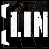 A 4-frame contact sheet of a Linkin Park logo animation with pixelated white text on black background, showing sequential frame changes in letter spacing and alignment.