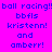 Pixelated text in blue on a split background of pink and green, with identical text repeated across two color sections.