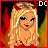 Pixelated blonde woman with red horns and a red dress against fiery background, displaying text 'Let's be evil together on VDay!' in white pixel font.