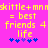 Pixelated yellow text on bright pink background reads 'skittle+mn = best friends 4 life' with blue and purple star icons below, two identical versions side-by-side.