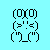 Pixel art of three emoticons on a light blue background, with green text 'Original Icons .com' on dark green background.