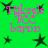 Green background with pink text and black star shapes; text reads 'Tyl-elo BCC bardo' in pixelated font, stars scattered across the image.