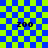 Blue and green checkered background with four instances of the text 'ZOO' in dark blue, two with a faint overlay