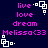 Pixelated text and geometric shapes on a dark blue background with pink and white elements.