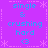 A static image with a purple background featuring repeated text and symbols arranged in a pattern
