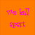 A static image with orange background and pink text arranged in four quadrants, displaying partial phrases.
