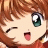 A 48x48 pixel animated buddy icon featuring a chibi-style anime character with brown hair and green eyes winking, paired with "Anime IM" text on a black background.