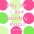 Pixelated text in pink and green circles on a white background, with partial phrases about country music.