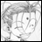 Pixelated grayscale image of a character with short hair and a neutral expression, alongside text reading 'Anime IM' and 'COM' on a black background.