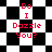 Red text "Do I Dazzle You?" on a black-and-white checkered background with shifting diamond patterns.