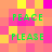 Pixelated of pink, orange, and yellow squares with green text reading PEACE and PLEASE in alternating